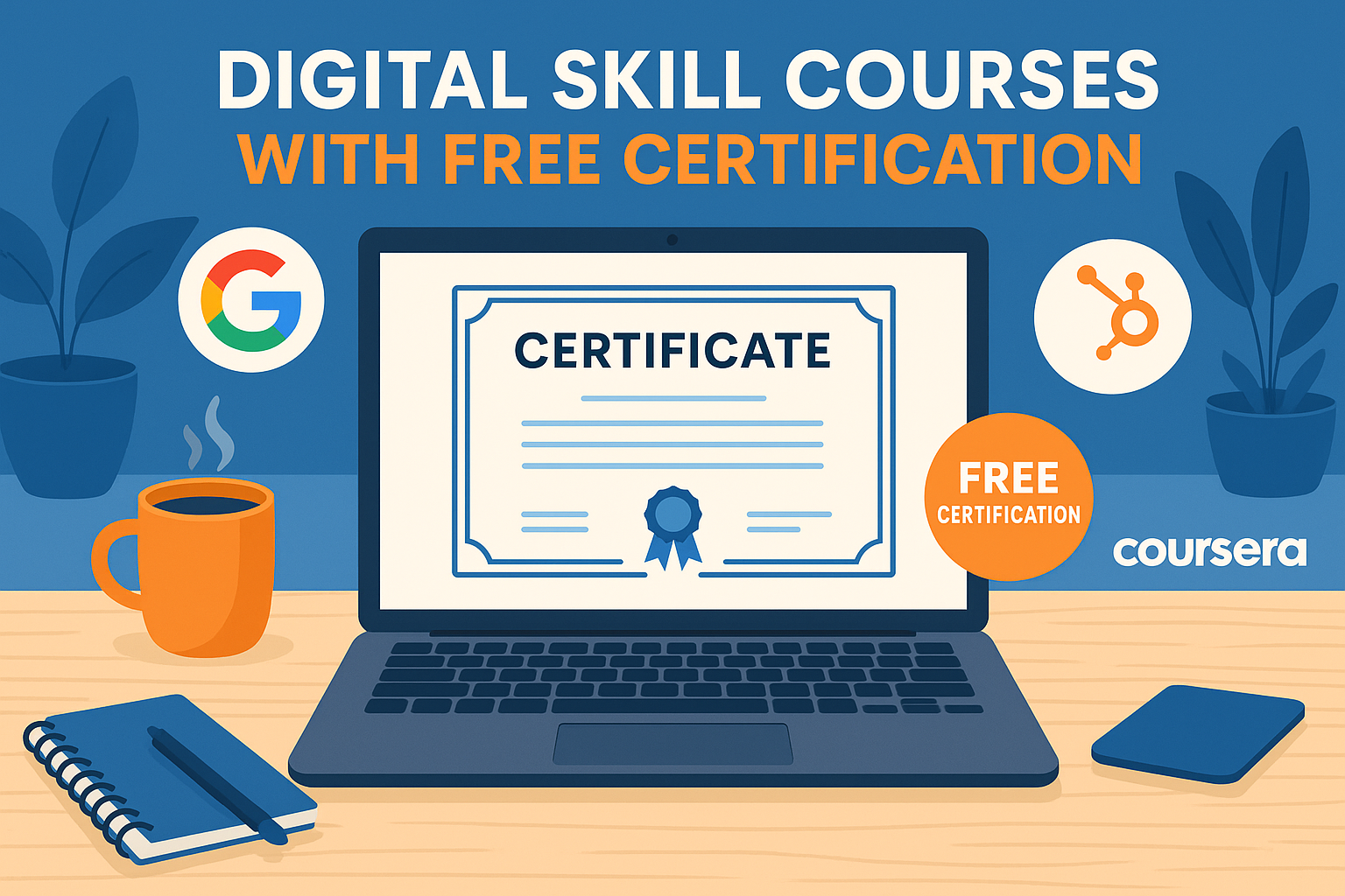 Top Digital Skill Courses with Free Certification in 2025 1